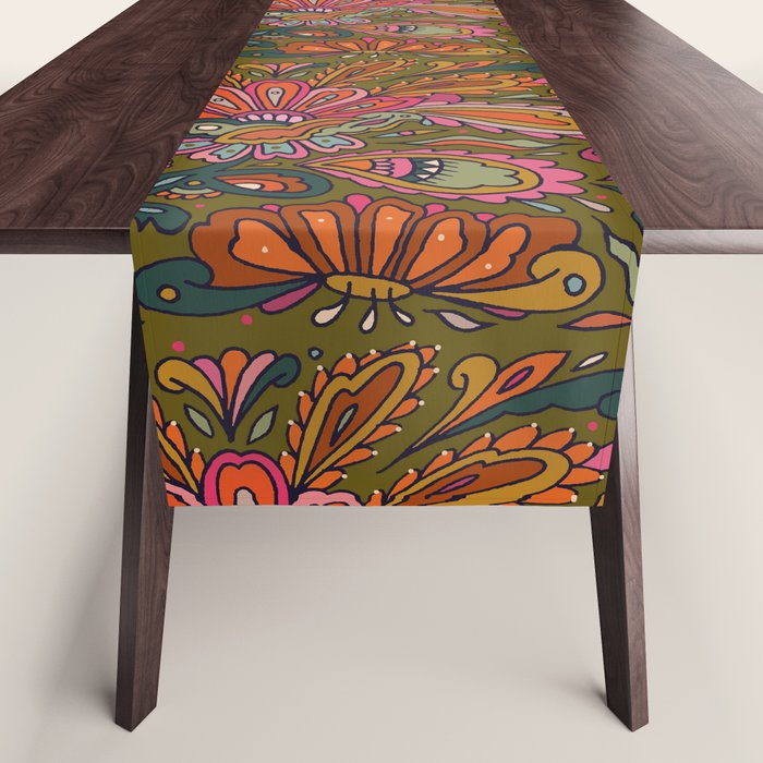 Modern Paisley Table Runner Gallery Image 1
