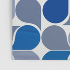 Blue and Gray Geometric Raindrop Pattern Poster Gallery Image 3