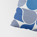 Blue and Gray Geometric Raindrop Pattern Pillow Sham Gallery Image 4