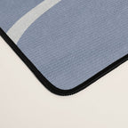 Blue and Gray Geometric Raindrop Pattern Desk Mat Gallery Image 4