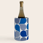 Blue and Gray Geometric Raindrop Pattern Wine Chiller Gallery Image 3