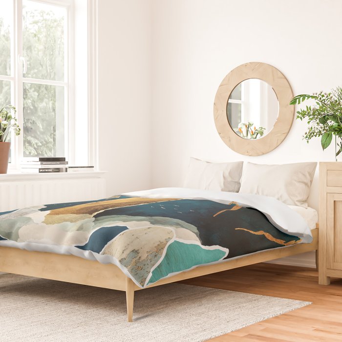 Golden Waterfall Duvet Cover Gallery Image 2