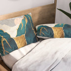Golden Waterfall Pillow Sham Gallery Image 2