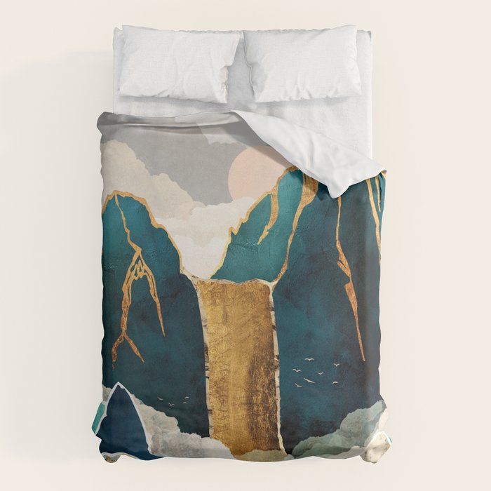 Golden Waterfall Duvet Cover Gallery Image 6
