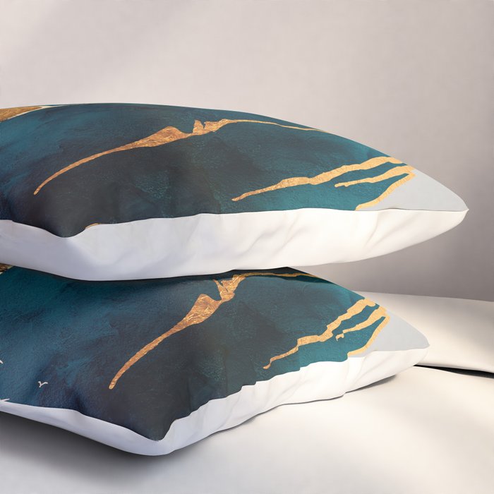 Golden Waterfall Pillow Sham Gallery Image 3