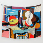 Picasso - Mandolin and Guitar (Mandoline et guitare) 1924 Artwork Wall Tapestry Gallery Image 4