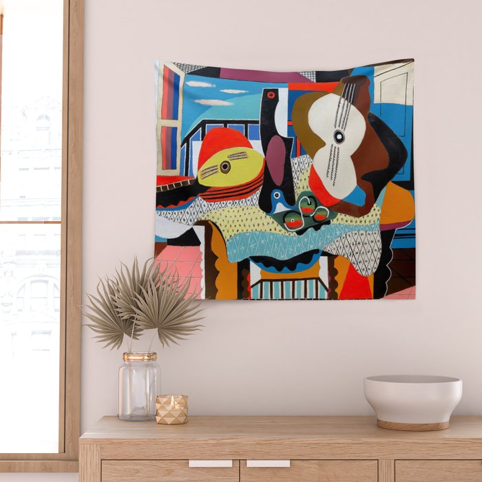 Picasso - Mandolin and Guitar (Mandoline et guitare) 1924 Artwork Wall Tapestry Gallery Image 2