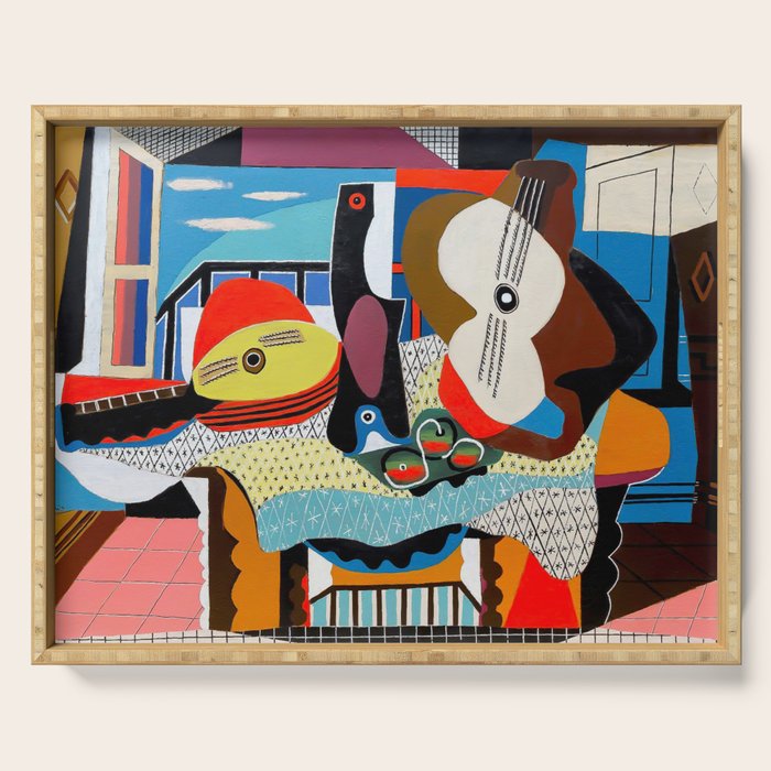 Picasso - Mandolin and Guitar (Mandoline et guitare) 1924 Artwork Serving Tray Gallery Image 1
