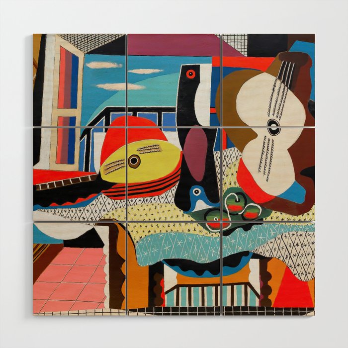 Picasso - Mandolin and Guitar (Mandoline et guitare) 1924 Artwork Wood Wall Art Gallery Image 1