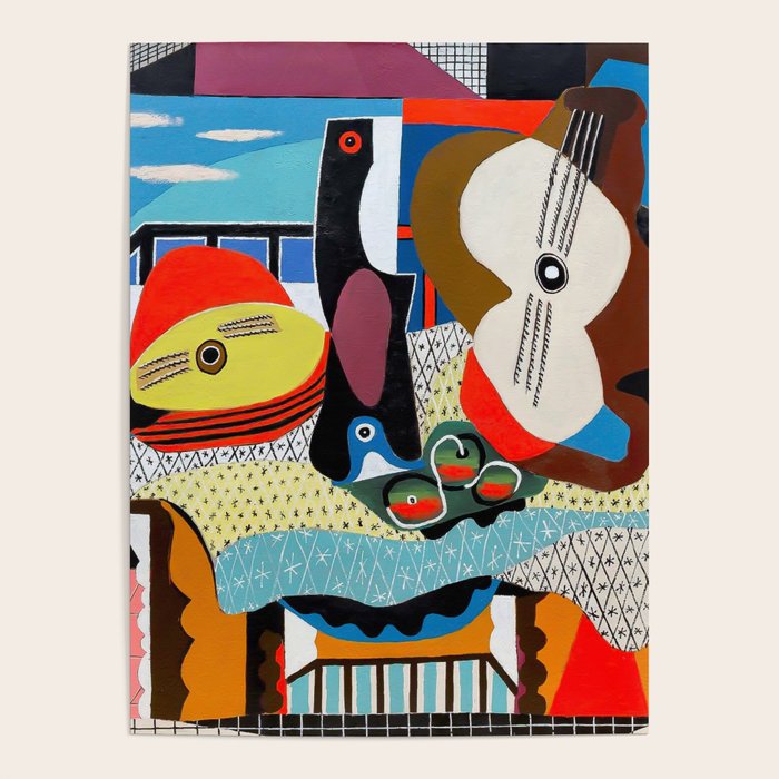 Picasso - Mandolin and Guitar (Mandoline et guitare) 1924 Artwork Poster Gallery Image 4