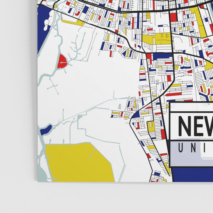 New Orleans, Louisiana City Map - Mondrian Poster Gallery Image 3