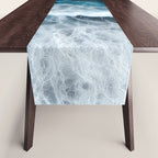 Aerial Surf Print - Surfers Riding Big Ocean Wave Table Runner Gallery Image 1