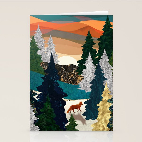 Amber Fox Stationery Card Gallery Image 2