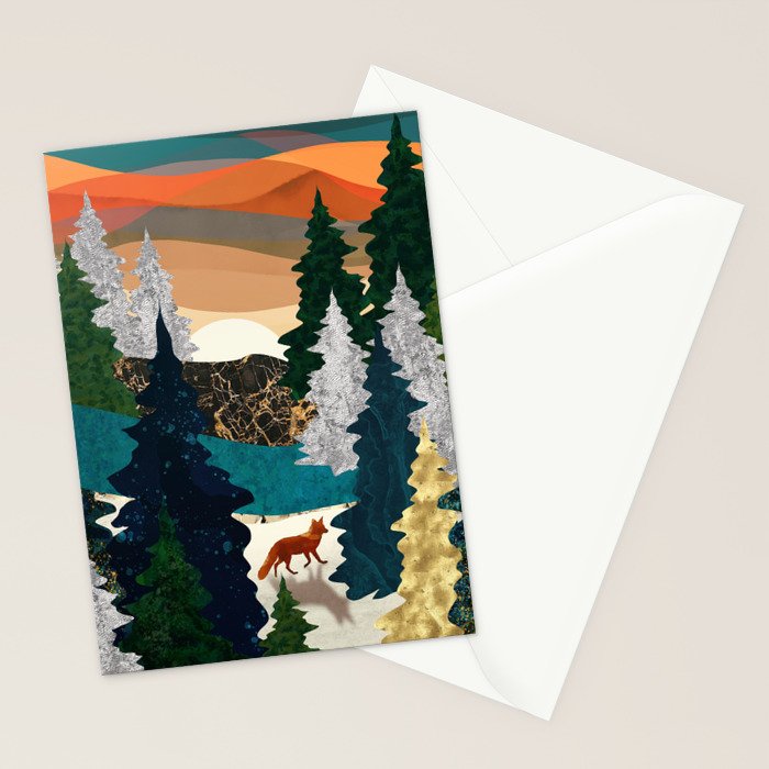 Amber Fox Stationery Card Gallery Image 2