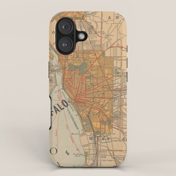 Vintage Map of Buffalo NY (1893) iPhone Case Gallery Image 1