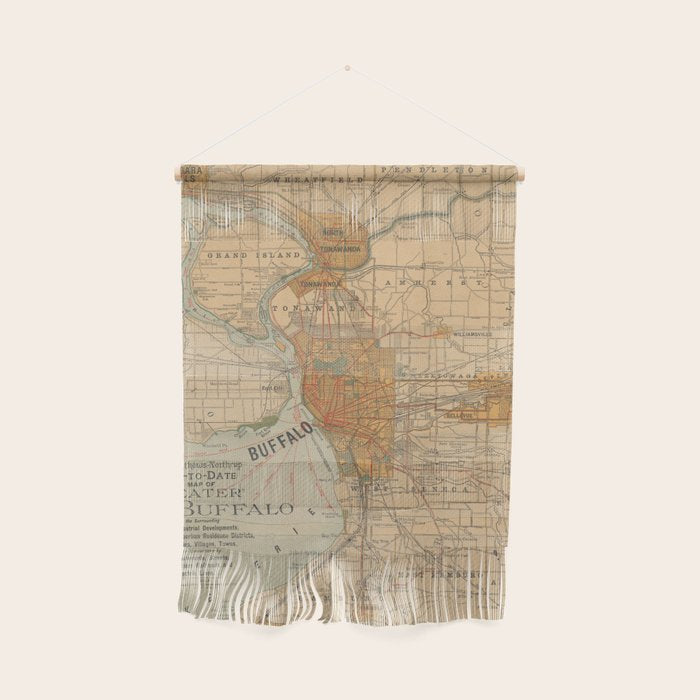 Vintage Map of Buffalo NY (1893) Wall Hanging Gallery Image 1