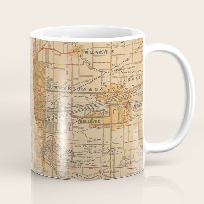 Vintage Map of Buffalo NY (1893) Coffee Mug Gallery Image 1