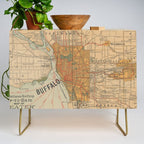 Vintage Map of Buffalo NY (1893) Credenza Gallery Image 1
