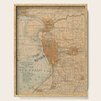 Vintage Map of Buffalo NY (1893) Serving Tray Gallery Image 1