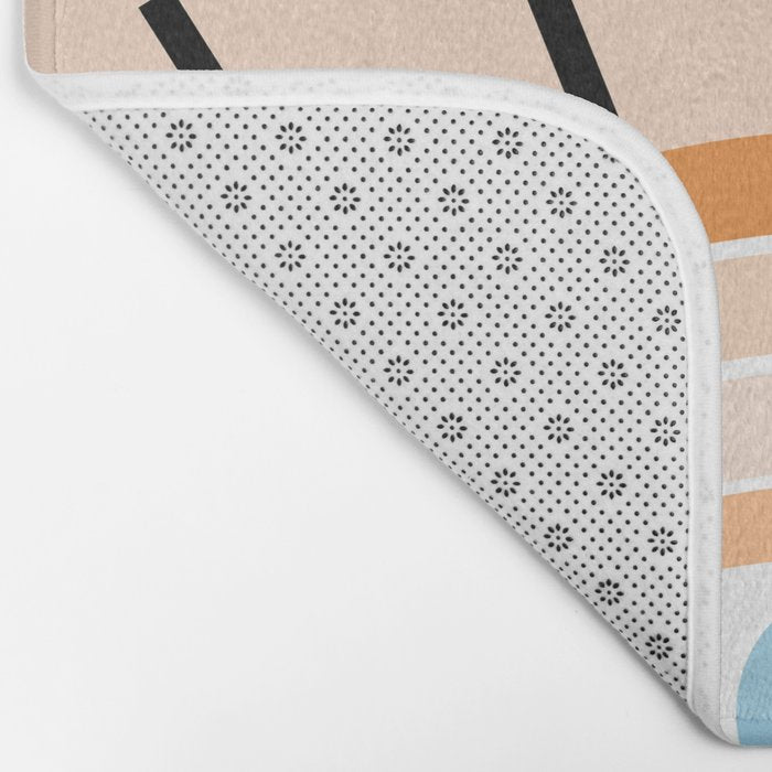 Retro evil eye - earthy Bath Mat Gallery Image 2
