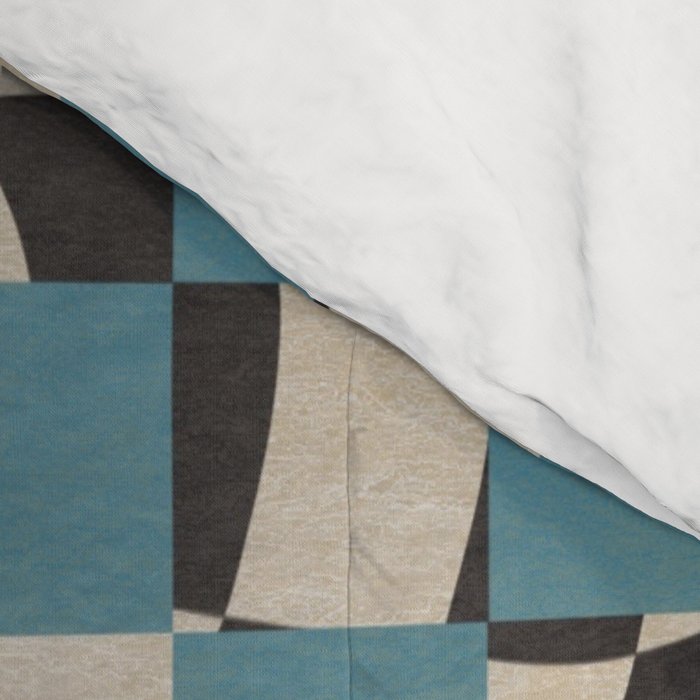 Abstract checked blue and black Comforter Gallery Image 4