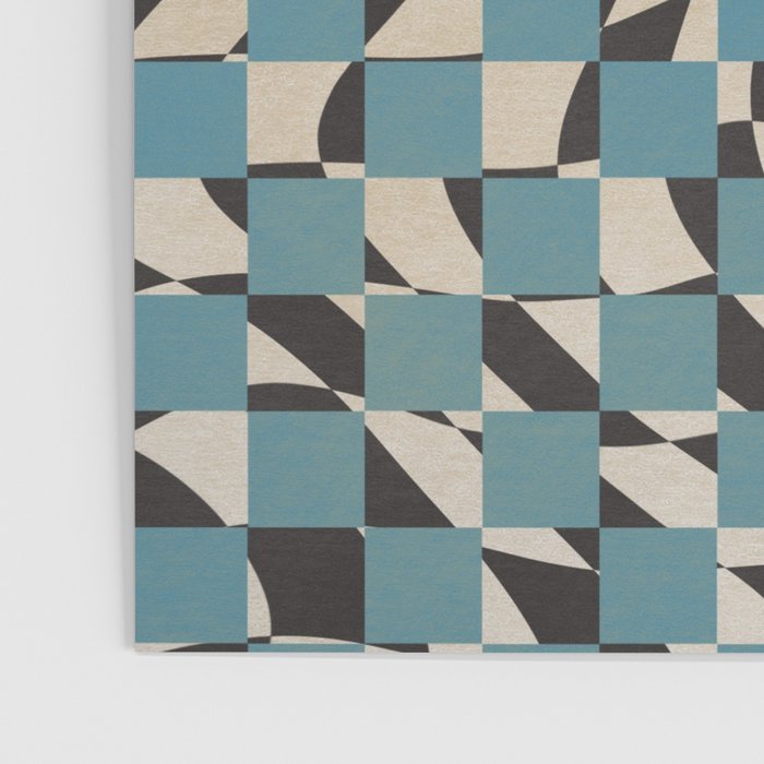 Abstract checked blue and black Poster Gallery Image 3
