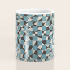 Abstract checked blue and black Coffee Mug Gallery Image 4