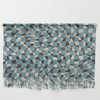 Abstract checked blue and black Wall Hanging Gallery Image 1