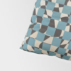 Abstract checked blue and black Pillow Sham Gallery Image 4