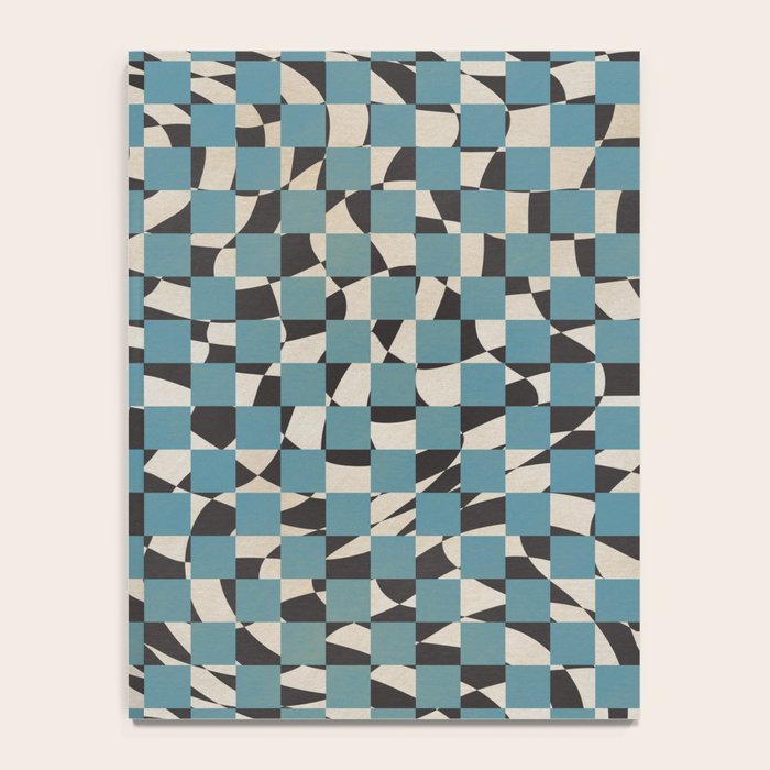 Abstract checked blue and black Notebook Gallery Image 4