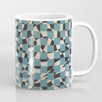 Abstract checked blue and black Coffee Mug Gallery Image 1