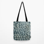 Abstract checked blue and black Tote Bag Gallery Image 2