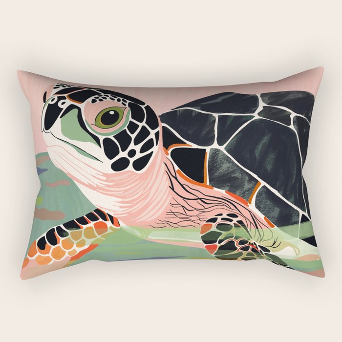Cute Turtle  Rectangular Pillow Gallery Image 1