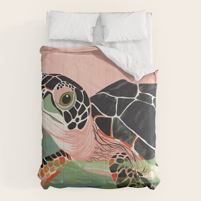 Cute Turtle  Comforter Gallery Image 6