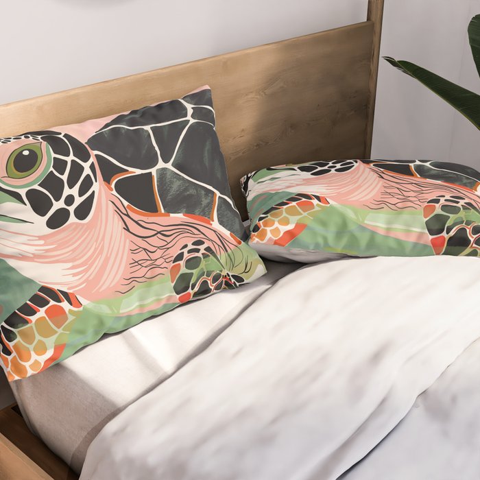 Cute Turtle  Pillow Sham Gallery Image 2