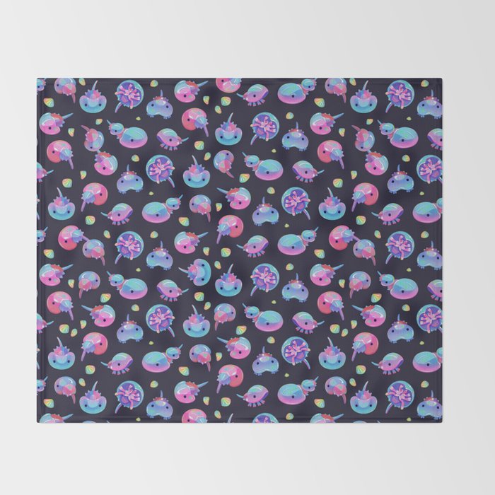 Horseshoe crab - dark Throw Blanket Gallery Image 2