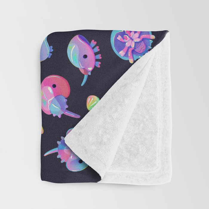 Horseshoe crab - dark Throw Blanket Gallery Image 3
