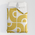 Mid Century Modern Abstract Pattern 7721 Mustard Yellow Comforter Gallery Image 6