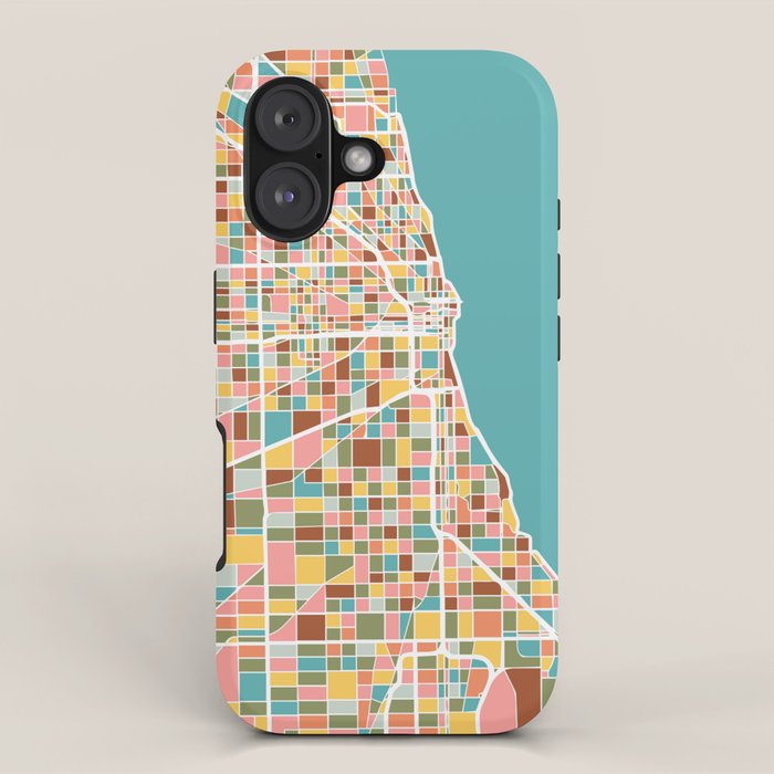 Chicago Map Art iPhone Case Gallery Image 1