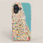 Chicago Map Art iPhone Case Gallery Image 1