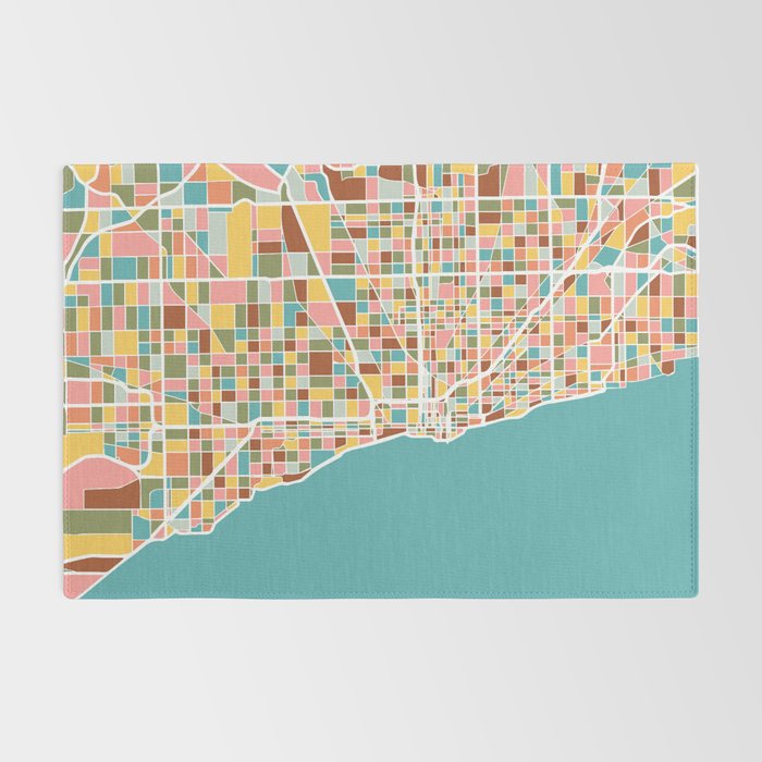 Chicago Map Art Rug Gallery Image 2