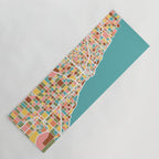 Chicago Map Art Yoga Mat Gallery Image 1