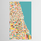 Chicago Map Art Tablecloth Gallery Image 2