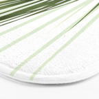 Contemporary Palm Leaf in Olive Green Bath Mat Gallery Image 3