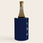 Gold on Navy Blue Compass Wine Chiller Gallery Image 2