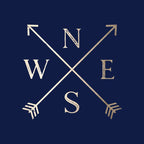 Gold on Navy Blue Compass Coffee Mug Gallery Image 2