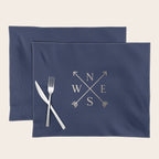 Gold on Navy Blue Compass Placemat Gallery Image 1