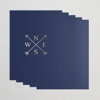 Gold on Navy Blue Compass Wrapping Paper Gallery Image 3