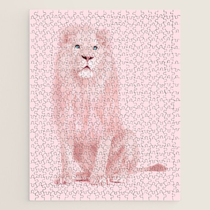 PINK LION Jigsaw Puzzle Gallery Image 1