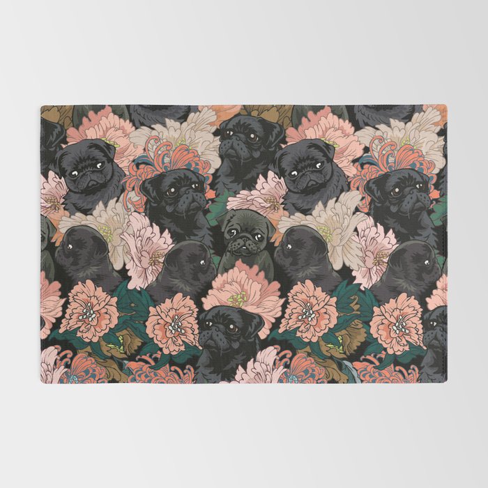 Because Black Pug Rug Gallery Image 2